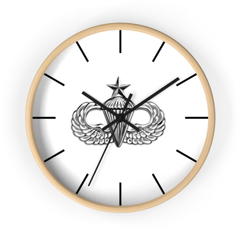 Senior Parachutust Wall Clock