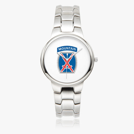 10th Mountain Division-Silver Stainless Steel Silver Quartz Watch