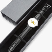 Watch Case with Army Armor Ultra Thin Watch (Black Strap)