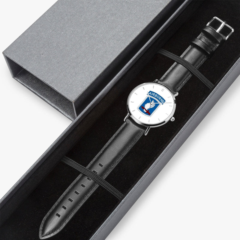 Watch Case with 173rd Airborne Brigade Ultra Thin Watch (Black Strap)