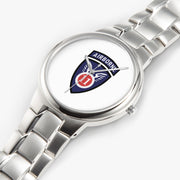 Top View - 11th Airborne Division-Silver Stainless Steel Silver Quartz Watch