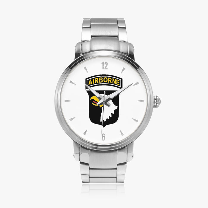 101st Airborne Division-46mm Automatic Steel Strap Silver Watch