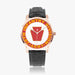 28th Infantry Division-Wide Type Golden Watch with a Black Leather Band