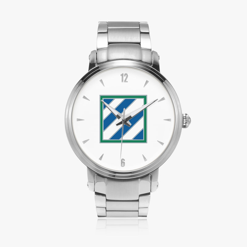 3rd Infantry Division-46mm Automatic Steel Strap Silver Watch