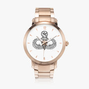 Master Parachutist-46mm Automatic Steel Strap Gold Watch