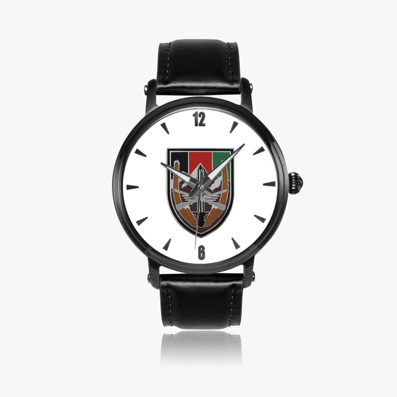 US Forces Afghanistan-46mm Automatic Watch with a Black Leather Band