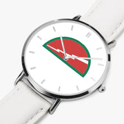 Perspective View - 78th Infantry Division Ultra Thin Watch (White Strap)
