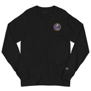 Navy Seabees Men's Champion Long Sleeve Shirt - Black