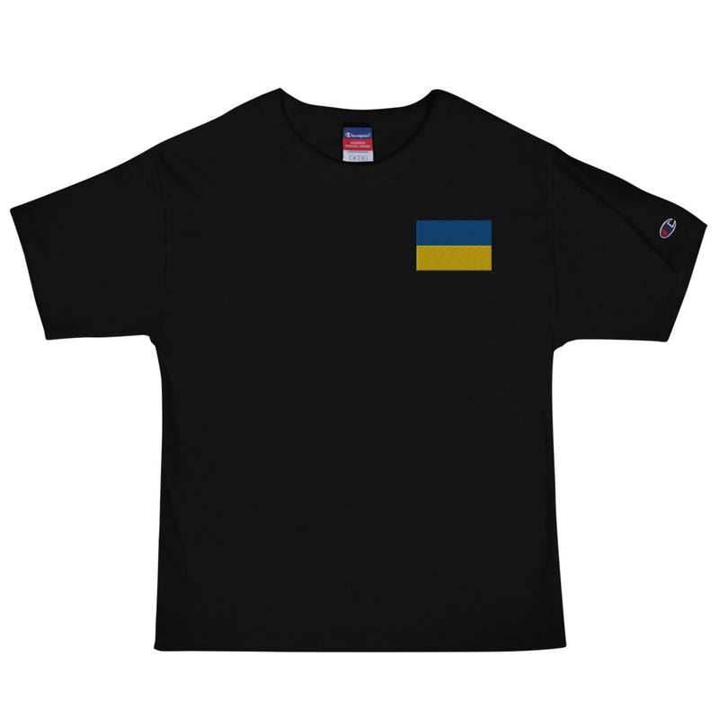 Ukrainian Flag Men's Champion T-Shirt - Black