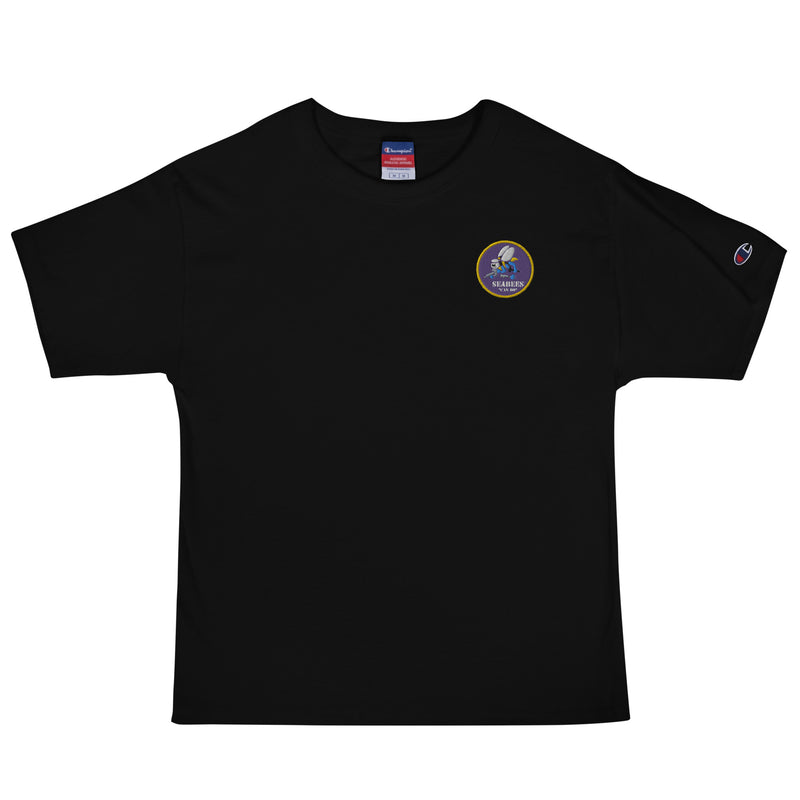 Navy Seabees Men's Champion T-Shirt - Black