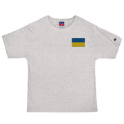 Ukrainian Flag Men's Champion T-Shirt - Oxford Grey Heather