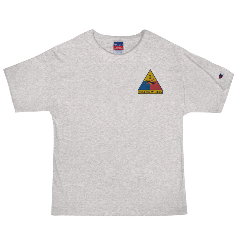 2nd Armored Division Men's Champion T-Shirt - Oxford Grey Heather