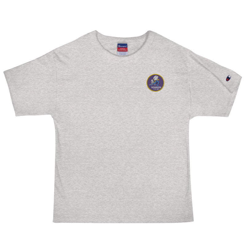 Navy Seabees Men's Champion T-Shirt - Oxford Grey Heather