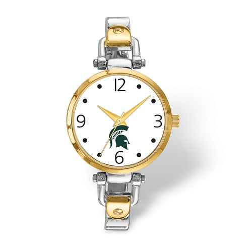 LogoArt Michigan State University Elegant Ladies 2-tone Watch
