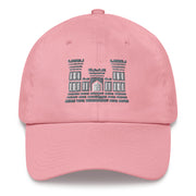 A pink Combat Engineer Hat with the logo on the front.  The hat has a curved visor and an adjustable strap at the back.