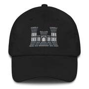 A black Combat Engineer Hat with the logo on the front.  The hat has a curved visor and an adjustable strap at the back.