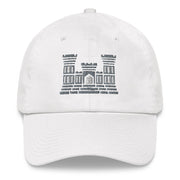 A white Combat Engineer Hat with the logo on the front.  The hat has a curved visor and an adjustable strap at the back.