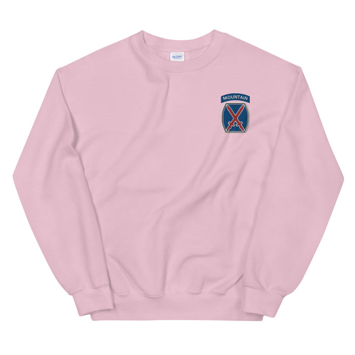 10th Mountain Division Unisex Sweatshirt - Light Pink