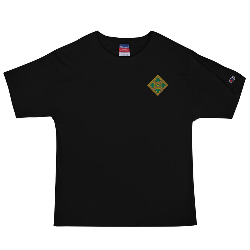 4th Infantry Division Men's Champion T-Shirt - Black