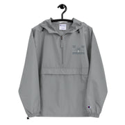 Combat Engineer Graphite Champion packable jacket with a detailed embroidered logo.