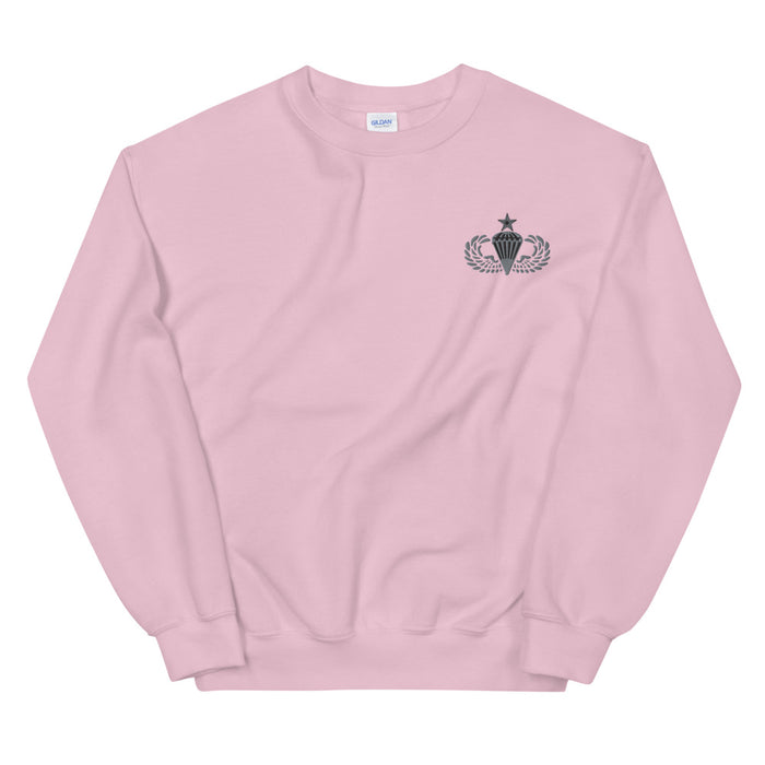 Senior Parachutist Unisex Sweatshirt - Light Pink