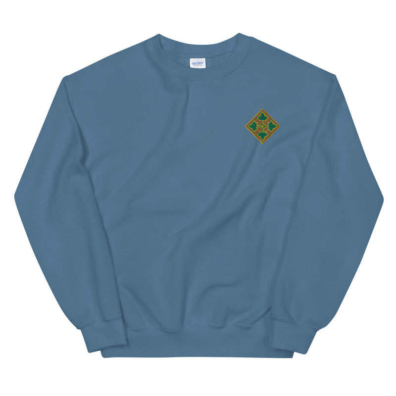 4th Infantry Division Unisex Sweatshirt - Indigo Blue