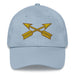 A light blue Special Forces Division Hat with the logo on the front.  The hat has a curved visor and an adjustable strap at the back.