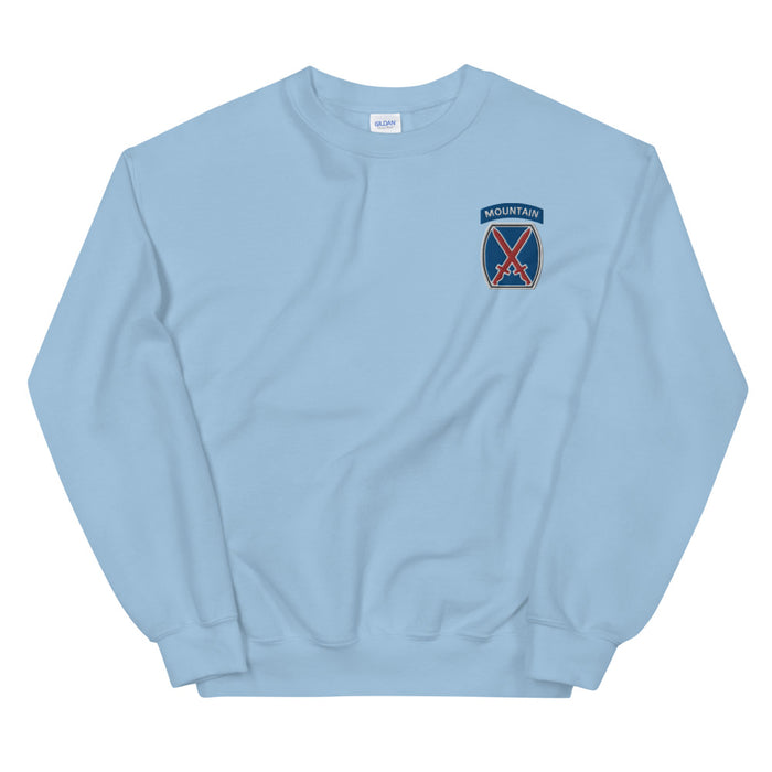 10th Mountain Division Unisex Sweatshirt - Light Blue