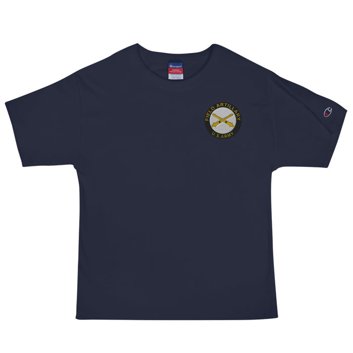 US Army Field Artillery Men's Champion T-Shirt - Navy