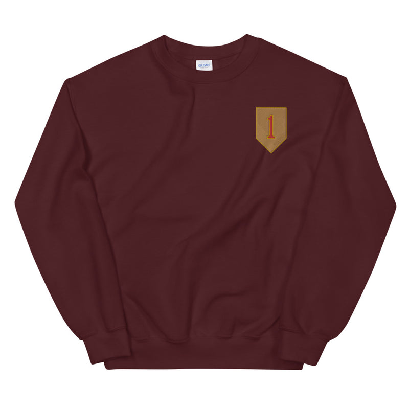 1st Infantry Division Unisex Sweatshirt - Maroon