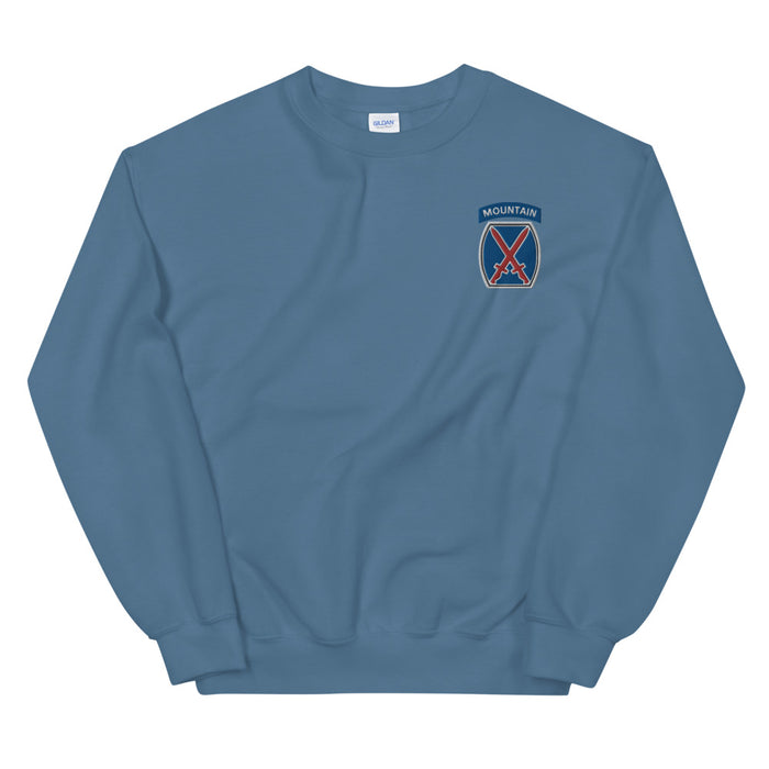 10th Mountain Division Unisex Sweatshirt - Indigo Blue