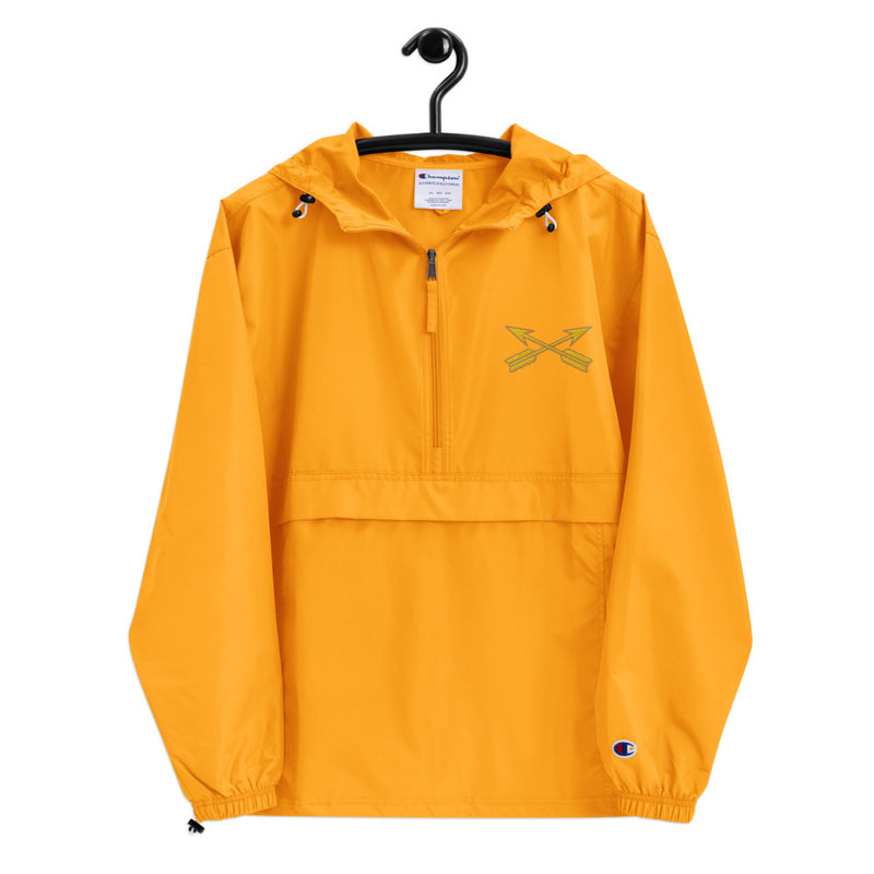 Special Forces Gold Champion packable jacket with a detailed embroidered logo.