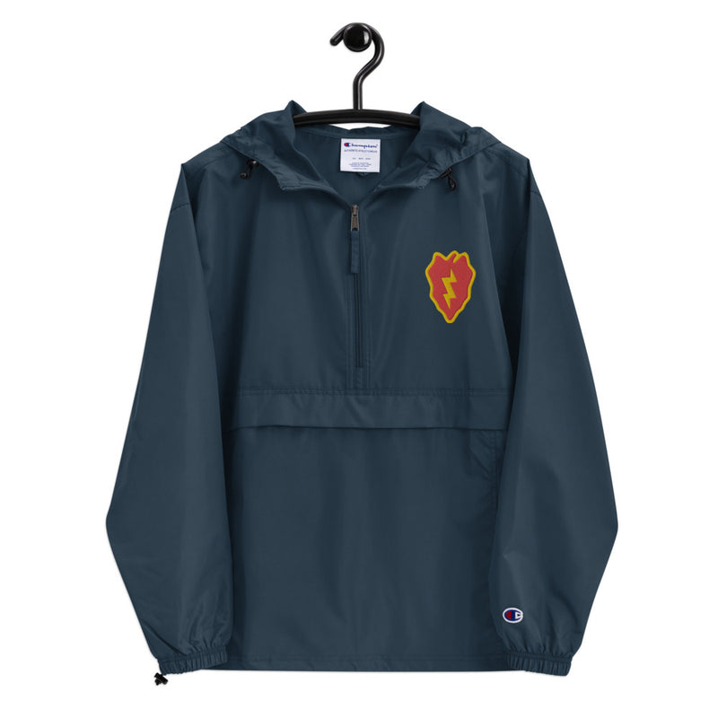 25th Infantry Division Navy Champion packable jacket with a detailed embroidered logo.