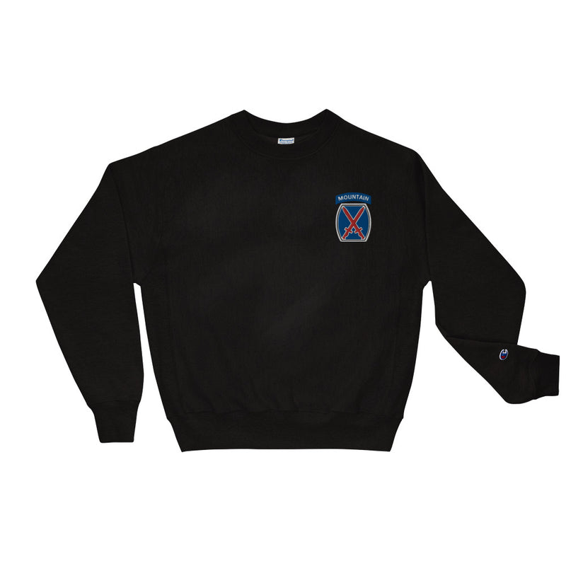 10th Mountain Division Champion Sweatshirt - Black