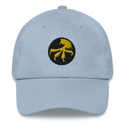A light blue 17th Airborne Division Hat with the logo on the front.  The hat has a curved visor and an adjustable strap at the back.