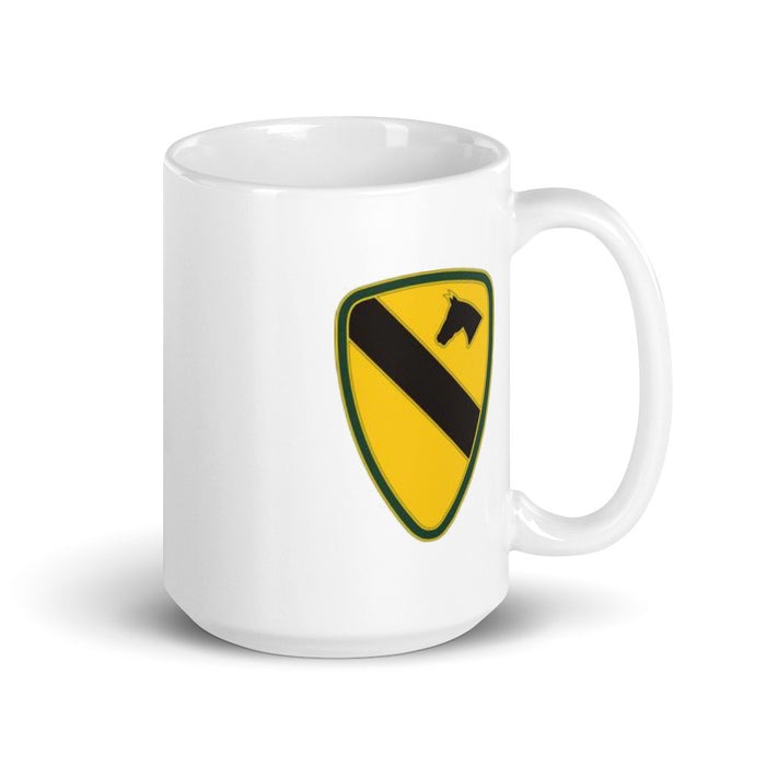 White Glossy Mug - 1st Cavalry Division