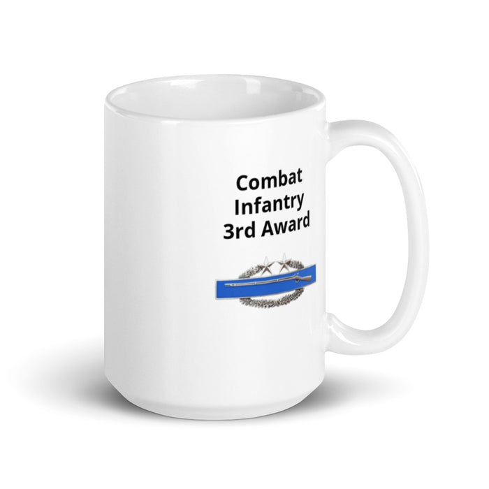 White Glossy Mug - Combat Infantry 3rd Award