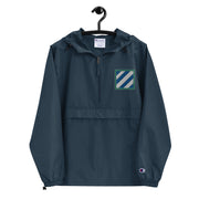 3rd Infantry Division Navy Champion packable jacket with a detailed embroidered logo.