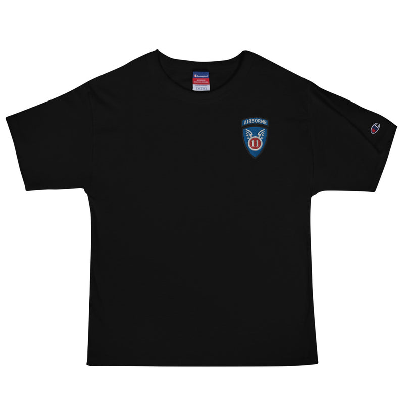 11th Airborne Division Men's Champion T-Shirt - Black