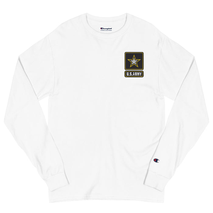 United States Army Men's Champion Long Sleeve Shirt - White