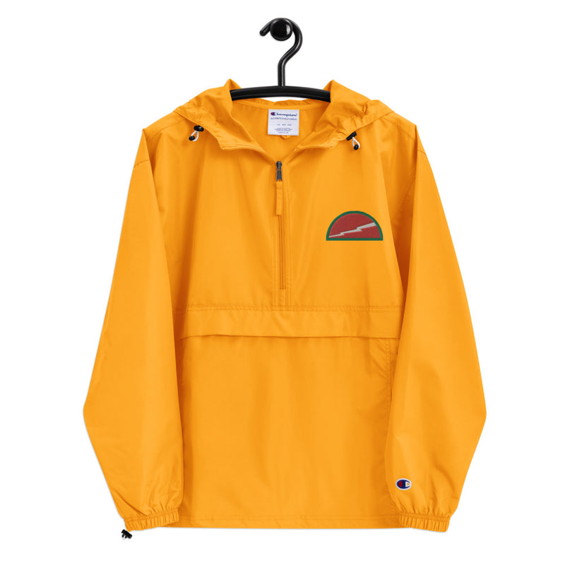 78th Infantry Division Gold Champion packable jacket with a detailed embroidered logo