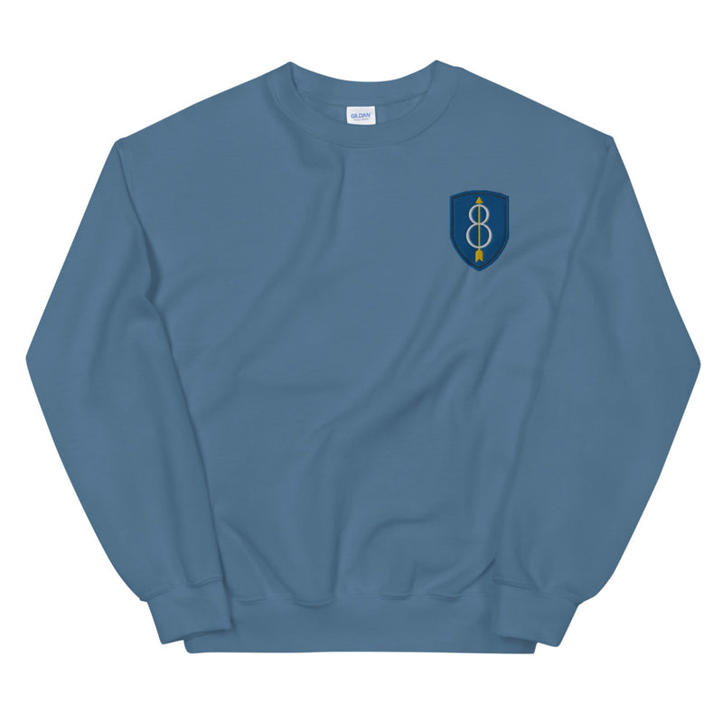 8th Infantry Division Unisex Sweatshirt - Indigo Blue