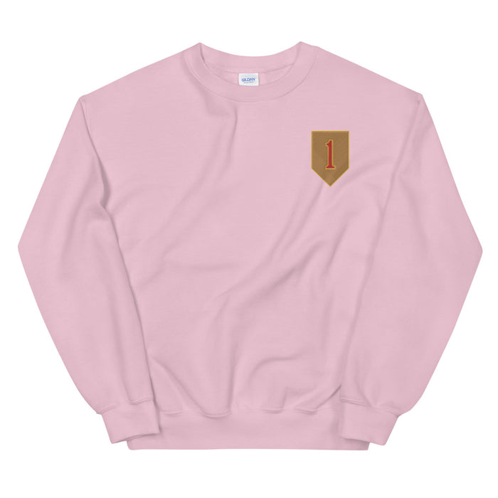 1st Infantry Division Unisex Sweatshirt - Light Pink
