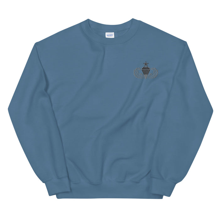 Senior Parachutist Unisex Sweatshirt - Indigo Blue