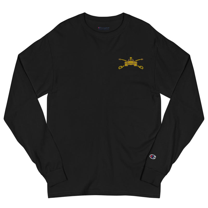 Army Armor Men's Champion Long Sleeve Shirt - Black