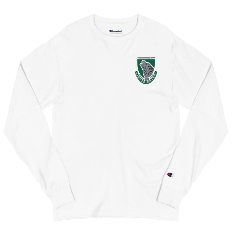 104th Infantry Division Men's Champion Long Sleeve Shirt - White