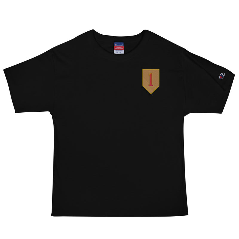 1st Infantry Division Men's Champion T-Shirt - Black