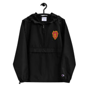 25th Infantry Division Black Champion packable jacket with a detailed embroidered logo.