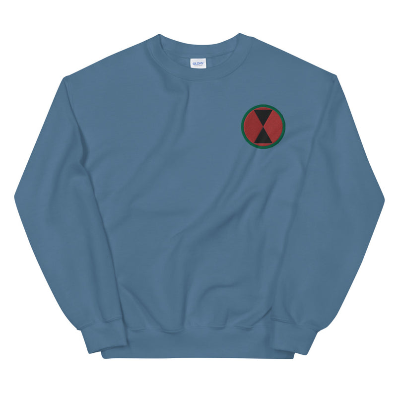 7th Infantry Division Unisex Sweatshirt - Indigo Blue