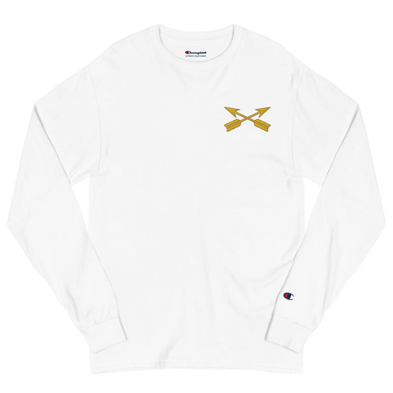 Special Forces Men's Champion Long Sleeve Shirt - White